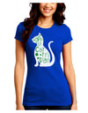 Happy St. Catty's Day - St. Patrick's Day Cat Juniors Crew Dark T-Shirt by TooLoud-T-Shirts Juniors Tops-TooLoud-Royal-Blue-Juniors Fitted Small-Davson Sales