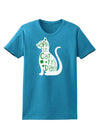 Happy St. Catty's Day - St. Patrick's Day Cat Womens Dark T-Shirt by TooLoud-Womens T-Shirt-TooLoud-Turquoise-X-Small-Davson Sales