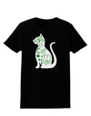 Happy St. Catty's Day - St. Patrick's Day Cat Womens Dark T-Shirt by TooLoud-Womens T-Shirt-TooLoud-Black-X-Small-Davson Sales