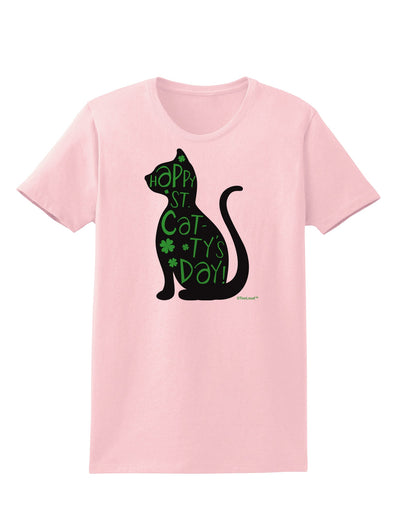 Happy St. Catty's Day - St. Patrick's Day Cat Womens T-Shirt by TooLoud-Womens T-Shirt-TooLoud-PalePink-X-Small-Davson Sales