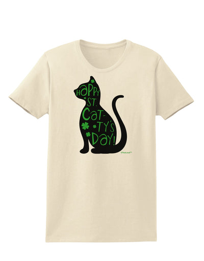 Happy St. Catty's Day - St. Patrick's Day Cat Womens T-Shirt by TooLoud-Womens T-Shirt-TooLoud-Natural-X-Small-Davson Sales