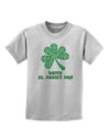 Happy St. Paddy's Day Shamrock Design Childrens T-Shirt by TooLoud-Childrens T-Shirt-TooLoud-AshGray-X-Small-Davson Sales