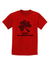 Happy St. Paddy's Day Shamrock Design Childrens T-Shirt by TooLoud-Childrens T-Shirt-TooLoud-Red-X-Small-Davson Sales