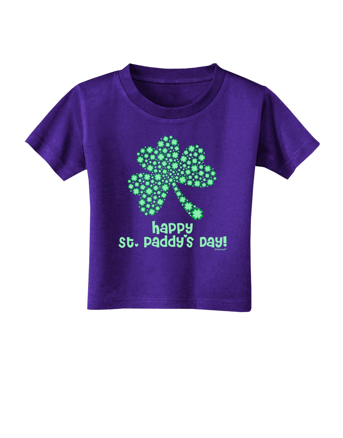 Happy St. Paddy's Day Shamrock Design Toddler T-Shirt Dark by TooLoud-Toddler T-Shirt-TooLoud-Purple-2T-Davson Sales
