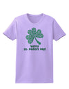 Happy St. Paddy's Day Shamrock Design Womens T-Shirt by TooLoud-Womens T-Shirt-TooLoud-Lavender-X-Small-Davson Sales