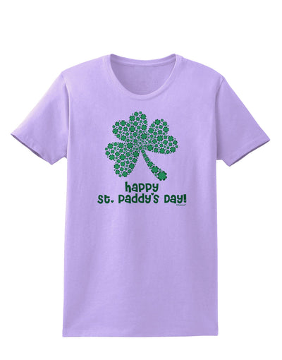 Happy St. Paddy's Day Shamrock Design Womens T-Shirt by TooLoud-Womens T-Shirt-TooLoud-Lavender-X-Small-Davson Sales