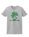 Happy St. Paddy's Day Shamrock Design Womens T-Shirt by TooLoud-Womens T-Shirt-TooLoud-AshGray-X-Small-Davson Sales