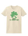 Happy St. Paddy's Day Shamrock Design Womens T-Shirt by TooLoud-Womens T-Shirt-TooLoud-Natural-X-Small-Davson Sales