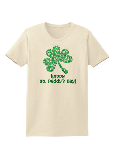 Happy St. Paddy's Day Shamrock Design Womens T-Shirt by TooLoud-Womens T-Shirt-TooLoud-Natural-X-Small-Davson Sales