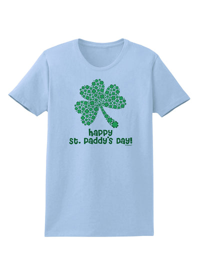 Happy St. Paddy's Day Shamrock Design Womens T-Shirt by TooLoud-Womens T-Shirt-TooLoud-Light-Blue-X-Small-Davson Sales