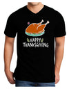 Happy Thanksgiving Adult V-Neck T-shirt-Mens T-Shirt-TooLoud-Black-Small-Davson Sales