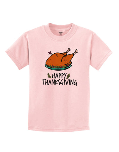 Happy Thanksgiving Childrens T-Shirt-Childrens T-Shirt-TooLoud-PalePink-X-Small-Davson Sales