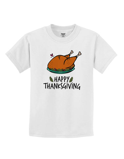 Happy Thanksgiving Childrens T-Shirt-Childrens T-Shirt-TooLoud-White-X-Small-Davson Sales