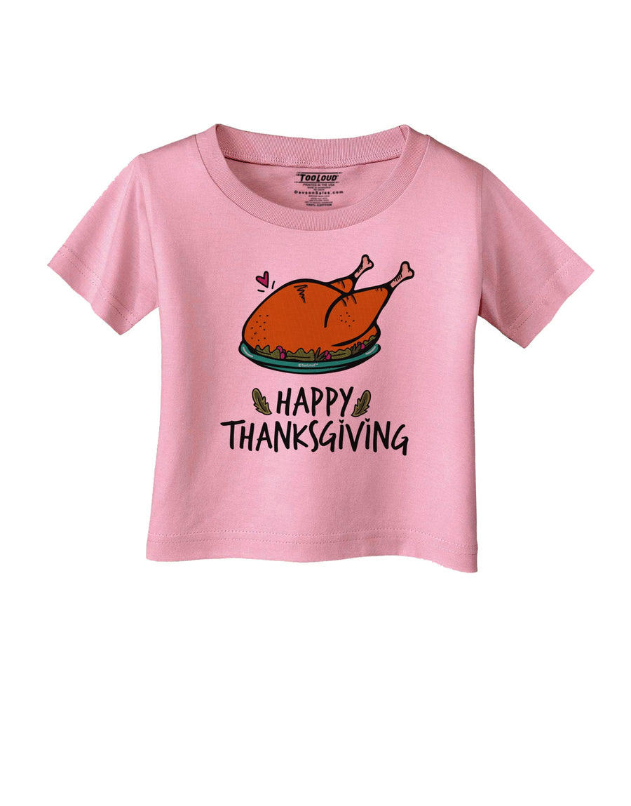 Happy Thanksgiving Infant T-Shirt-Infant T-Shirt-TooLoud-White-06-Months-Davson Sales