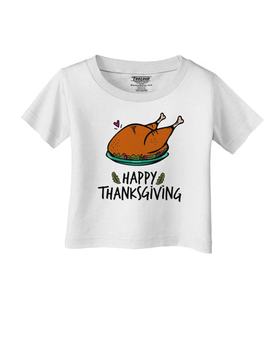 Happy Thanksgiving Infant T-Shirt-Infant T-Shirt-TooLoud-White-06-Months-Davson Sales