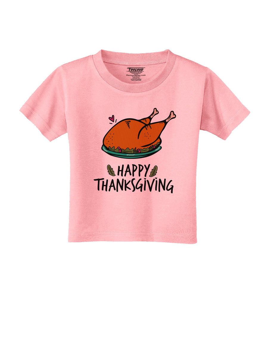 Happy Thanksgiving Toddler T-Shirt-Toddler T-shirt-TooLoud-White-2T-Davson Sales