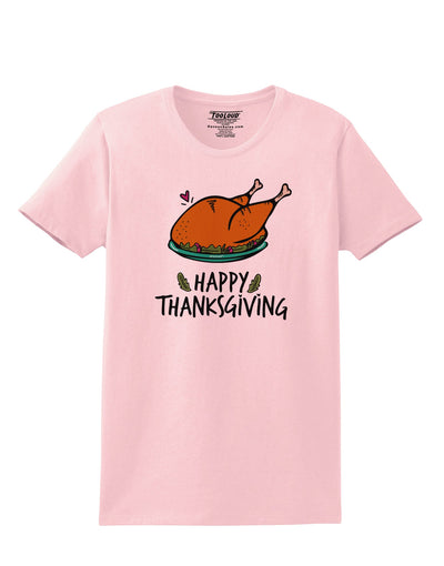 Happy Thanksgiving Womens T-Shirt-Womens T-Shirt-TooLoud-PalePink-X-Small-Davson Sales