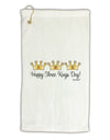 Happy Three Kings Day - 3 Crowns Micro Terry Gromet Golf Towel 16 x 25 inch by TooLoud-Golf Towel-TooLoud-White-Davson Sales