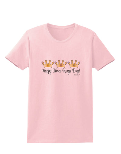 Happy Three Kings Day - 3 Crowns Womens T-Shirt by TooLoud-Womens T-Shirt-TooLoud-PalePink-X-Small-Davson Sales