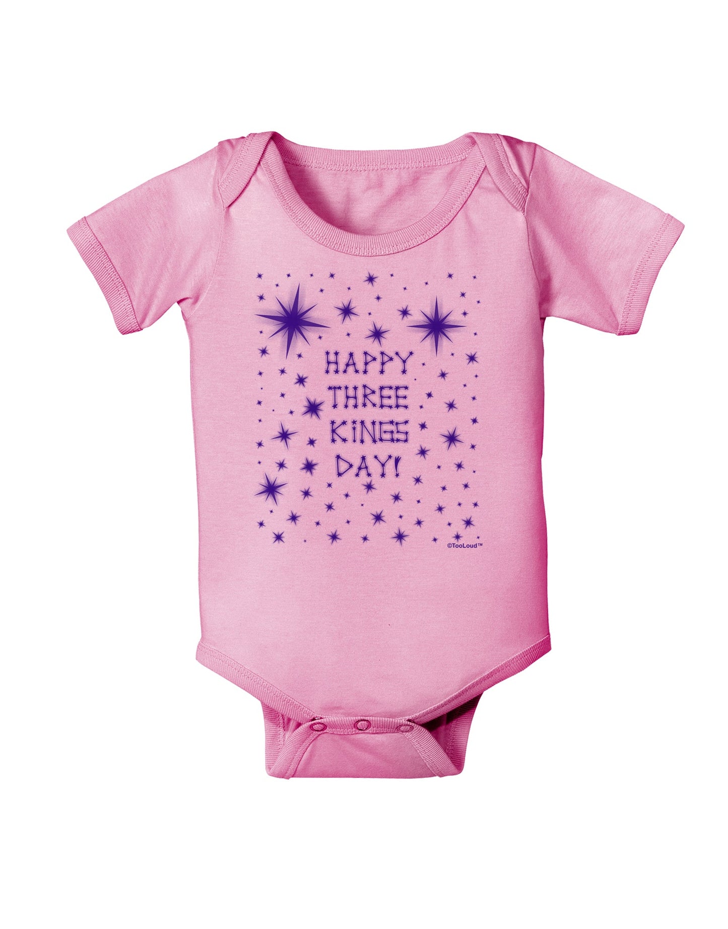 Happy Three Kings Day - Shining Stars Baby Romper Bodysuit by TooLoud-Baby Romper-TooLoud-Light-Pink-06-Months-Davson Sales