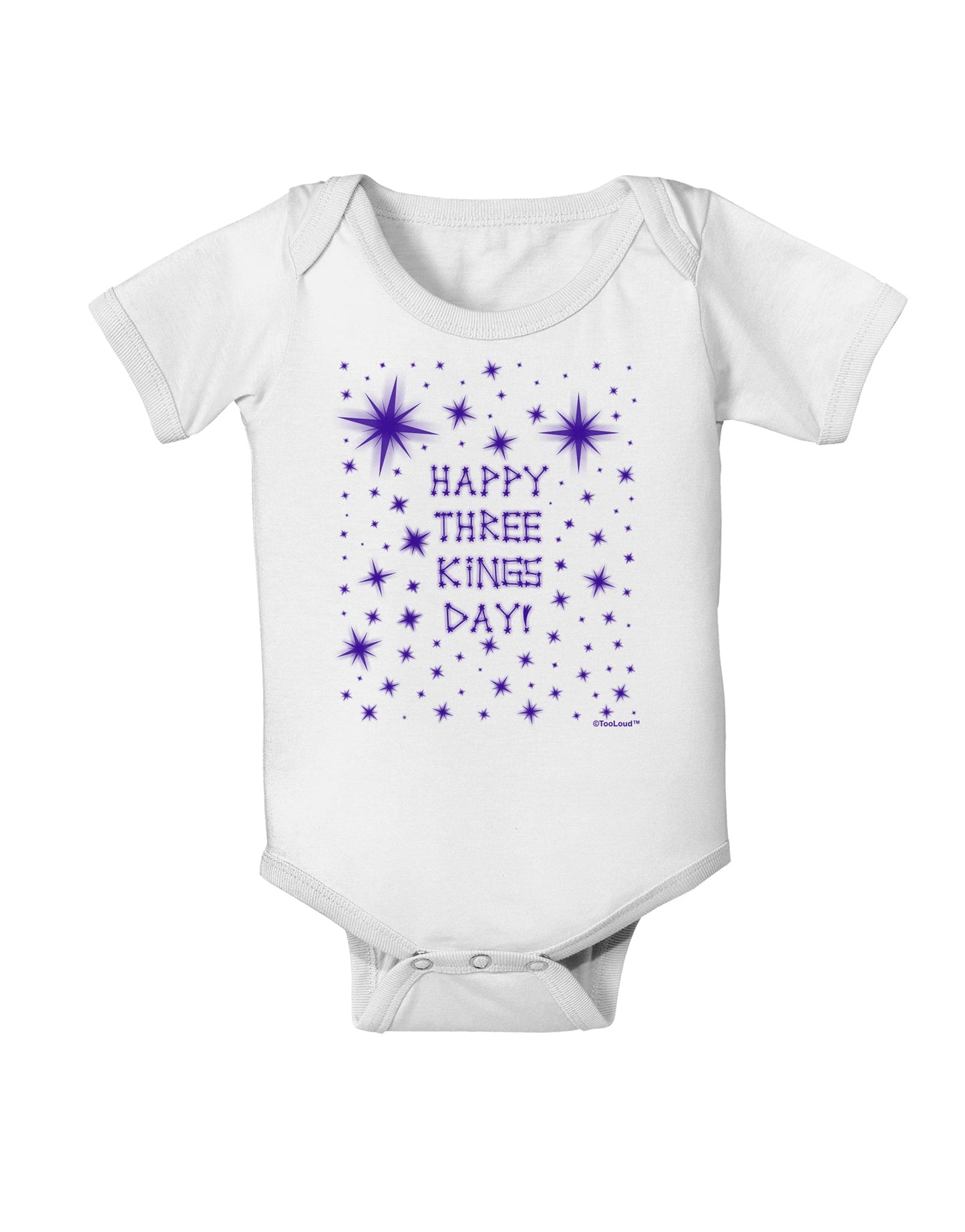 Happy Three Kings Day - Shining Stars Baby Romper Bodysuit by TooLoud-Baby Romper-TooLoud-White-06-Months-Davson Sales