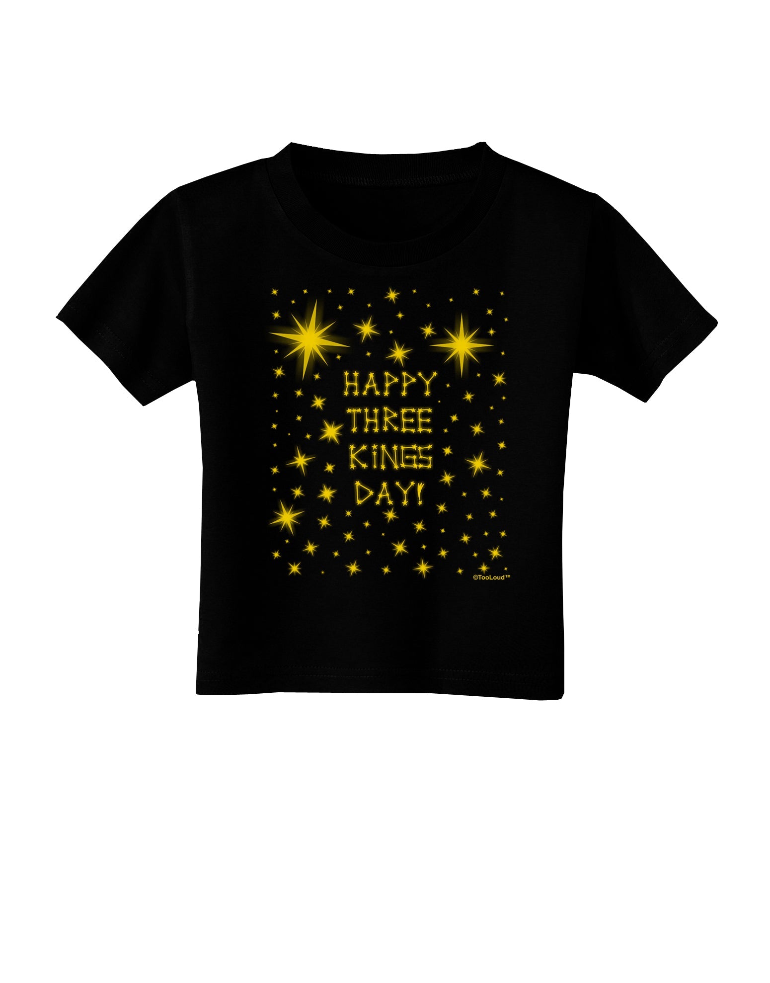Happy Three Kings Day - Shining Stars Toddler T-Shirt Dark by TooLoud-Toddler T-Shirt-TooLoud-Black-2T-Davson Sales