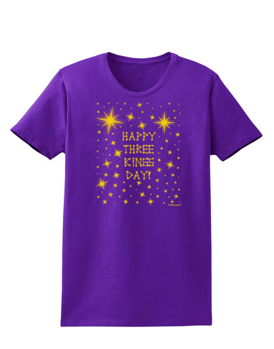 Happy Three Kings Day - Shining Stars Womens Dark T-Shirt by TooLoud-Womens T-Shirt-TooLoud-Purple-X-Small-Davson Sales