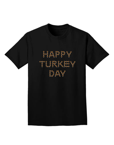 Happy Turkey Day Turkey Legs Thanksgiving Adult Dark T-Shirt-Mens T-Shirt-TooLoud-Black-Small-Davson Sales