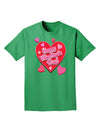 Happy Valentine's Day Romantic Hearts Adult Dark T-Shirt-Mens T-Shirt-TooLoud-Kelly-Green-Small-Davson Sales