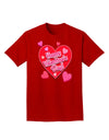 Happy Valentine's Day Romantic Hearts Adult Dark T-Shirt-Mens T-Shirt-TooLoud-Red-Small-Davson Sales