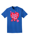 Happy Valentine's Day Romantic Hearts Adult Dark T-Shirt-Mens T-Shirt-TooLoud-Royal-Blue-Small-Davson Sales