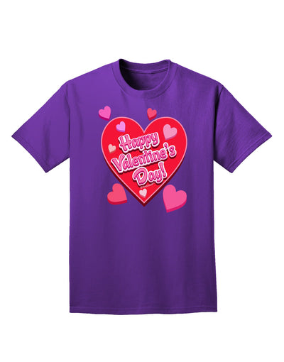 Happy Valentine's Day Romantic Hearts Adult Dark T-Shirt-Mens T-Shirt-TooLoud-Purple-Small-Davson Sales