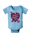 Happy Valentine's Day Romantic Hearts Baby Romper Bodysuit-Baby Romper-TooLoud-Light-Blue-06-Months-Davson Sales