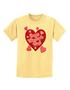 Happy Valentine's Day Romantic Hearts Childrens T-Shirt-Childrens T-Shirt-TooLoud-Daffodil-Yellow-X-Small-Davson Sales