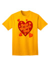 Happy Valentine's Day - Romantic Hearts Collection: Premium Adult T-Shirt-Mens T-shirts-TooLoud-Gold-Small-Davson Sales