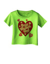 Happy Valentine's Day Romantic Hearts Infant T-Shirt-Infant T-Shirt-TooLoud-Lime-Green-06-Months-Davson Sales