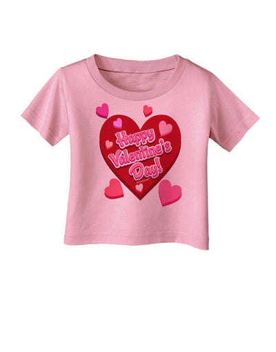 Happy Valentine's Day Romantic Hearts Infant T-Shirt-Infant T-Shirt-TooLoud-Candy-Pink-06-Months-Davson Sales