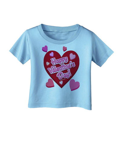 Happy Valentine's Day Romantic Hearts Infant T-Shirt-Infant T-Shirt-TooLoud-Aquatic-Blue-06-Months-Davson Sales