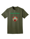 Happy Wholidays Winter Owl With Earmuffs Adult Dark T-Shirt-Mens T-Shirt-TooLoud-Military-Green-Small-Davson Sales