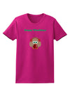 Happy Wholidays Winter Owl With Earmuffs Womens Dark T-Shirt-TooLoud-Hot-Pink-Small-Davson Sales