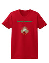 Happy Wholidays Winter Owl With Earmuffs Womens Dark T-Shirt-TooLoud-Red-X-Small-Davson Sales