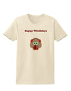 Happy Wholidays Winter Owl With Earmuffs Womens T-Shirt-Womens T-Shirt-TooLoud-Natural-X-Small-Davson Sales