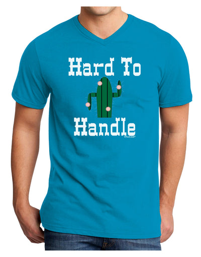 Hard To Handle Cactus Adult Dark V-Neck T-Shirt by TooLoud-TooLoud-Turquoise-Small-Davson Sales