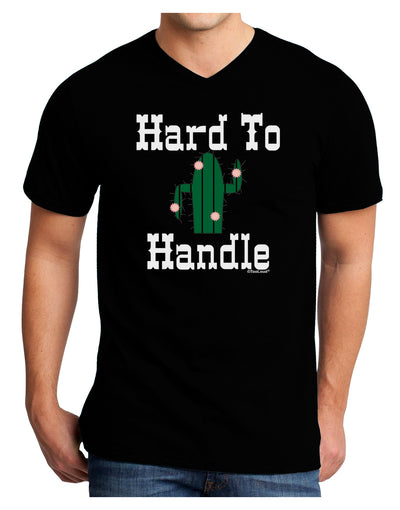 Hard To Handle Cactus Adult Dark V-Neck T-Shirt by TooLoud-TooLoud-Black-Small-Davson Sales