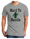 Hard To Handle Cactus Adult V-Neck T-shirt by TooLoud-Mens V-Neck T-Shirt-TooLoud-HeatherGray-Small-Davson Sales