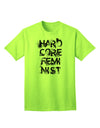Hardcore Feminist Adult T-Shirt-Mens T-Shirt-TooLoud-Neon-Green-Small-Davson Sales