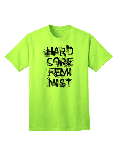 Hardcore Feminist Adult T-Shirt-Mens T-Shirt-TooLoud-Neon-Green-Small-Davson Sales