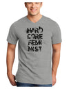 Hardcore Feminist Adult V-Neck T-shirt-Mens V-Neck T-Shirt-TooLoud-HeatherGray-Small-Davson Sales