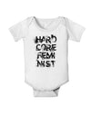 Hardcore Feminist Baby Romper Bodysuit-Baby Romper-TooLoud-White-06-Months-Davson Sales