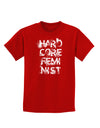 Hardcore Feminist Childrens Dark T-Shirt-Childrens T-Shirt-TooLoud-Red-X-Small-Davson Sales